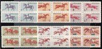 BULGARIA / BULGARIE - 1965 - Hippisme - Bl De 4** - Unused Stamps