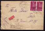 6  Stamp  , 1953  On  Cover Registred Express Sent To Turda. - Lettres & Documents