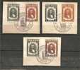 Isl Mi.Nr.231-36/ ISLAND -  1944, Ersttag Republik , Auf Briefstück O - Used Stamps