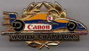 ARTHUS BERTRAND - Trés Joli Pin's  VOITURE F1 "WORLD CHAMPIONS" Canon - Arthus Bertrand