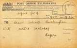 Post Office Telegraphes. Buckingham 1918 - Cartas & Documentos