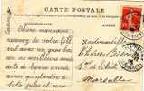 Postal Aix En Provence (H. Rhone) 1908 - Storia Postale