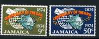 1974 JAMAICA UPU 2 Value Yvert Cat N° 396/97 Absolutely Perfect MNH ** - U.P.U.