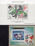 Fußball Championat 1990 Monaco Block 48+Mongolia Bl.A89 ** 93€ Seide Hoja S/s Sport Blocs Soccer Sheets Bf Football - Ungebraucht