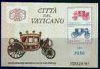 Vaticano-1985-Carrozze-Unif. BF8- Nuovo Senza Linguella - Blocs & Hojas