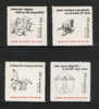 POLAND SOLIDARNOSC (KPN) 1990 ELECTION CAMPAIGN SET OF 4 MATT THINNER PAPER (SOLID0576/0460) - Viñetas Solidarnosc