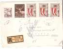 29713)lettera Racc. Con 20g+3.50s+3x1.50s Austriaci + Annullo Da Wien A Catania - Storia Postale