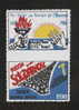 POLAND SOLIDARNOSC (MKS NOWA HUTA) 1987 UNSIECLE AU SERVICE DE L'HOMME PAIR PINKED (SOLID0406A/0851) - Vignettes Solidarnosc