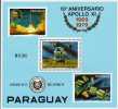 10 Jahre Mond-Landung Von Apollo 11 Paraguay Block 354 ** 22€ Fähre Eagle Stamp On Stamp Bf Space Sheet Of America South - Südamerika