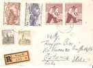 29771)lettera Racc. Con 2x1s+30g+3.40s+1s+1.50s Da Wien A Catania Il 10-7-1963 - Storia Postale