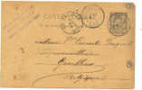 QUESNOY-sur-DEULE  - Entier Postal Avec Cachet De La Tréfilerie Delecoix - De Felice &Cie 1891 (b7) - Le Quesnoy
