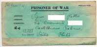 09.08.1945  CAMP. FORT. MEADE.  NEW  YORK   -  PRISONERS OF WAR - Franchigia