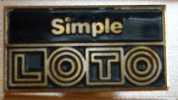 Pin's Loto, Simple, Fond Noir - Jeux