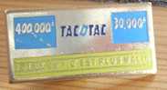 Pin's Tac O Tac Bleu, 400.000F, 30.000F, "2 Jeux En 1, C'est Plus Malin" - Games