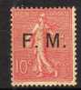 France FM N° 4 Avec Charniere * - Military Postage Stamps