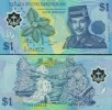 1996 BRUNEI PLASTIC BANKNOTE $1.0 - Brunei