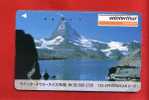 Japan Japon  Telefonkarte Télécarte Phonecard Telefoonkaart  -  Alpen Berge Alps Winterthur Insurance Versicherung - Bergen