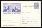 Romania 1963 VERY RARE  STATIONERY POSTCARD Blue, WITH COMBINATE CHIMIE. - Scheikunde