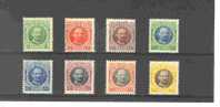 (S0969) DANISH WEST INDIES, 1907-1908 (King Frederik VIII). Complete Set. Mi ## 41-48. MLH* - Danemark (Antilles)