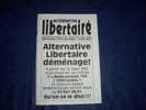 ALTERNATIVE  LIBERTAIRE - Politique