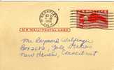 Entero Postal , Aereo BERKELEY ( Estados Unidos) 1955, Cover , Lettre - 1941-60