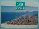 66-02-pyrénées Orientales-saint Cyprien -plage -au Fond-le Massif Des Alberes Et Le Cap Bear - Saint Cyprien