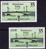 Brücken 1985 Mit Kurzer Laterne DDR 2974 I ** 26€ Plus Vergleich Error On Stamps Of Germany - Abarten Und Kuriositäten