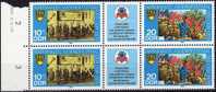 6-Bl. FDJ-Hemd Ohne Emblem DDR 2426/7 I ** 15€ Im Vergleichsstück Paar 1979 Error On Stamp Se-tenant Bf GDR Germany - Se-Tenant