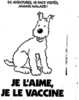 TINTIN. CARTE POSTALE MILOU JE L'AIME, JE LE VACCINE. LES VETERINAIRES. HERGE TL 1991 - Postkaarten