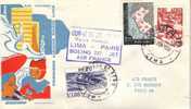 POSTE AERIENNE-PEROU FRANCE-25-6-1960 LIMA PARIS -VERSO GRIFFETRANSPORTE PAR BOEING Etc - Peru