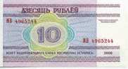 Delcampe - Bielorussie Belarus 10 Rublei 2000 UNC P23 - Belarus