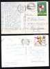 Cazino Constanta Stamp FOOTBALL On 2 Postcard 1971-76. - Lettres & Documents