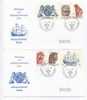 Sweden Cover WASA Honors The Danish Frigate JYLLAND With Complete Set Wasa On 2 Covers 1-6-1984 - Brieven En Documenten