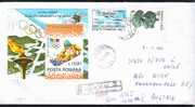 Romania  1994 Olympic Games Lillehamer   Block On Registred Cover Sent To Austria. - Hiver 1994: Lillehammer