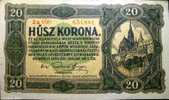 HUNGARY BANKNOTES  20  KORONA  1920. - Hongrie