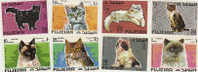 Fujeira-Cats Perforated Set MNH - Fujeira