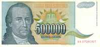 YOUGOSLAVIE   500 000 Dinara  Emission De 1993   Pick 131    ***** QUALITE  VF ++ ***** - Yugoslavia