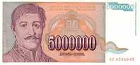 YOUGOSLAVIE   5 000 000 Dinara   Emission De 1993   Pick 132    ***** BILLET  NEUF ***** - Yugoslavia