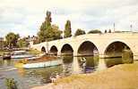 THE BRIDGE AND RIVER THAMES. CHERTSEY. - Surrey