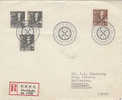 Sweden-1951Polhem Registererd FDC Sent To Australia - Used Stamps