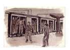 Lavis - Soldats Sur Un Quai De Gare  - Wagons Avec Militaires Se Saluant- - Watercolours