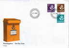 Enveloppe 1er Jour Suède No 1400-02 - Stockholm 27/01/1987 - Emblème Postal - FDC