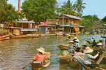 BANGKOK (Thailande) Cpsm Marché Sur L'eau Animation - Thaïlande