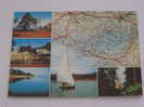 Lot 474 -1-  Carte Postale Sur Arradon + Carte Du Golfe Du Morbihan - Arradon