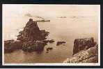 Postcard Steamship Passing Armed Knights & Longships Lighthouse Lands End Cornwall - Ref 439 - Land's End