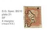 SG Spec. BS10 -pl.21 : Zie Scan! 4 Margins ! VOOR DE SPECIALIST - Used Stamps