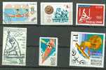 6  Timbres CANOE (lot N°06):  Mongolie - Cuba - Bulgarie - Andorre - Tchecoslovaquie - USA - Kano