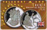 Denmark, TP 049B, ECU-United Kingdom, Mint, Only 2500 Issued, Coins. - Denmark