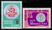 Congo Sc276-7 WHO 25th Anniv. - OMS