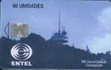 # CHILE 6 Telecommunication Tower R/E Cerro Caracol Concepcion 60 Sc7   Tres Bon Etat - Cile